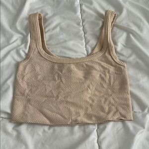 Nikibiki Cream Ribbed Tank Top